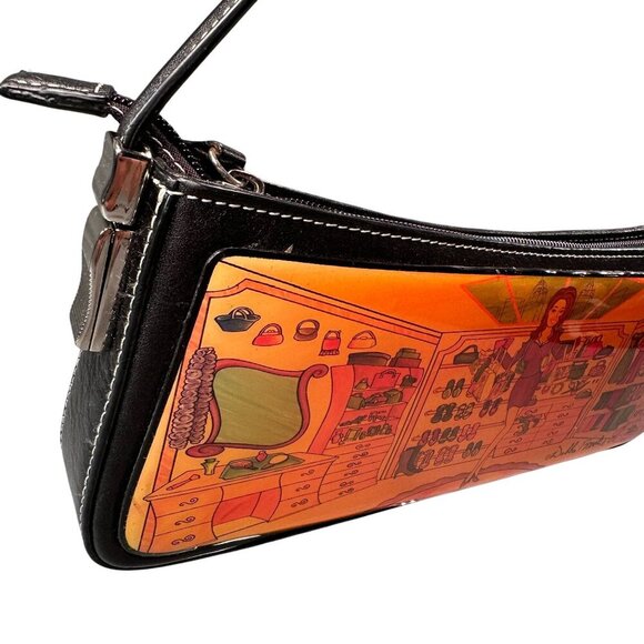 Debbie Brooks Designer Closet Scene Shoulder Bag Womens Purse Hard Shell Vintage - Picture 5 of 16